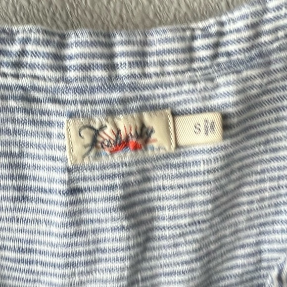 Faherty Isha Linen Dress Day Lily Stripe Blue White Boho Casual Women’s Small - Picture 6 of 12